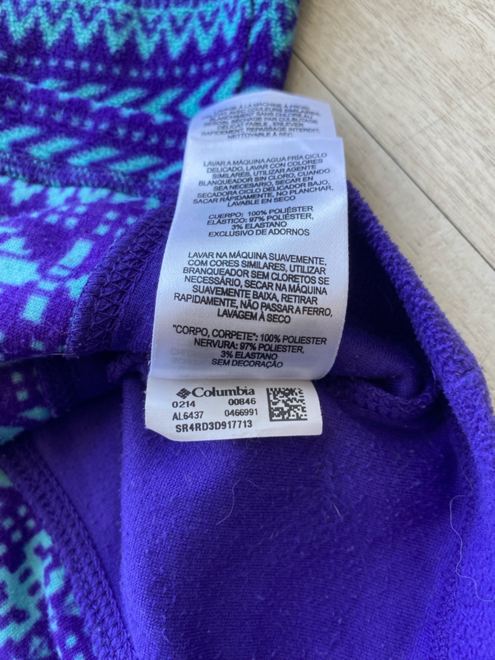 Columbia Sportswear Women's Medium Purple Teal Isle Fleece Quarter Zip Pullover - Picture 6 of 13